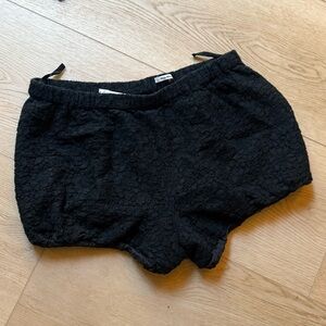 Miu Miu black lace shorts
